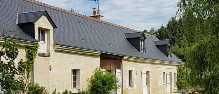 la ferme vue depuis le grand saule